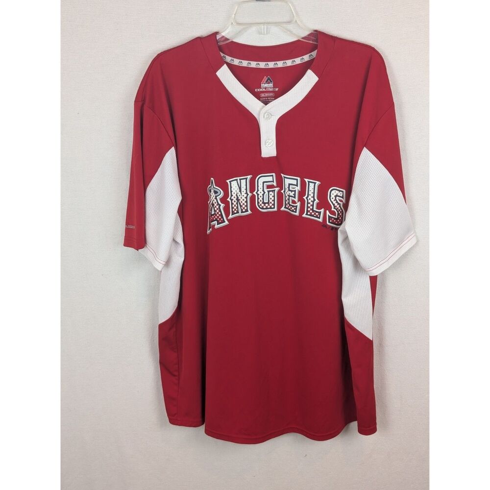 Majestic Los Angeles Angels of Anaheim Coolbase Jersey Men's Size XXL/2XL